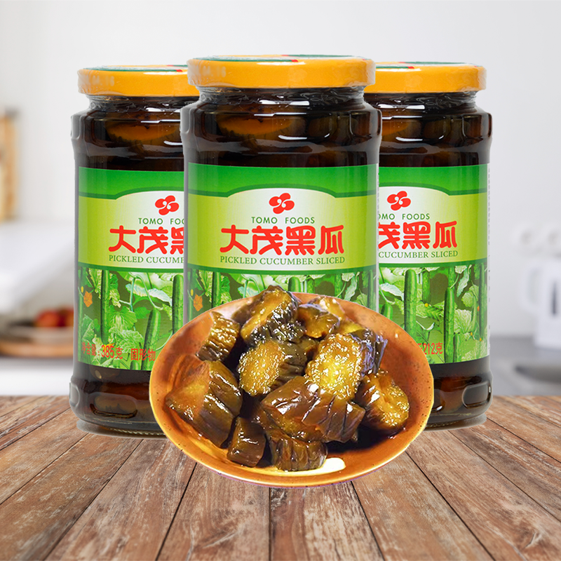 大茂黑瓜即食腌黄瓜罐头食用盐玻璃瓶装经典酱菜咸菜大全幼笋脆笋
