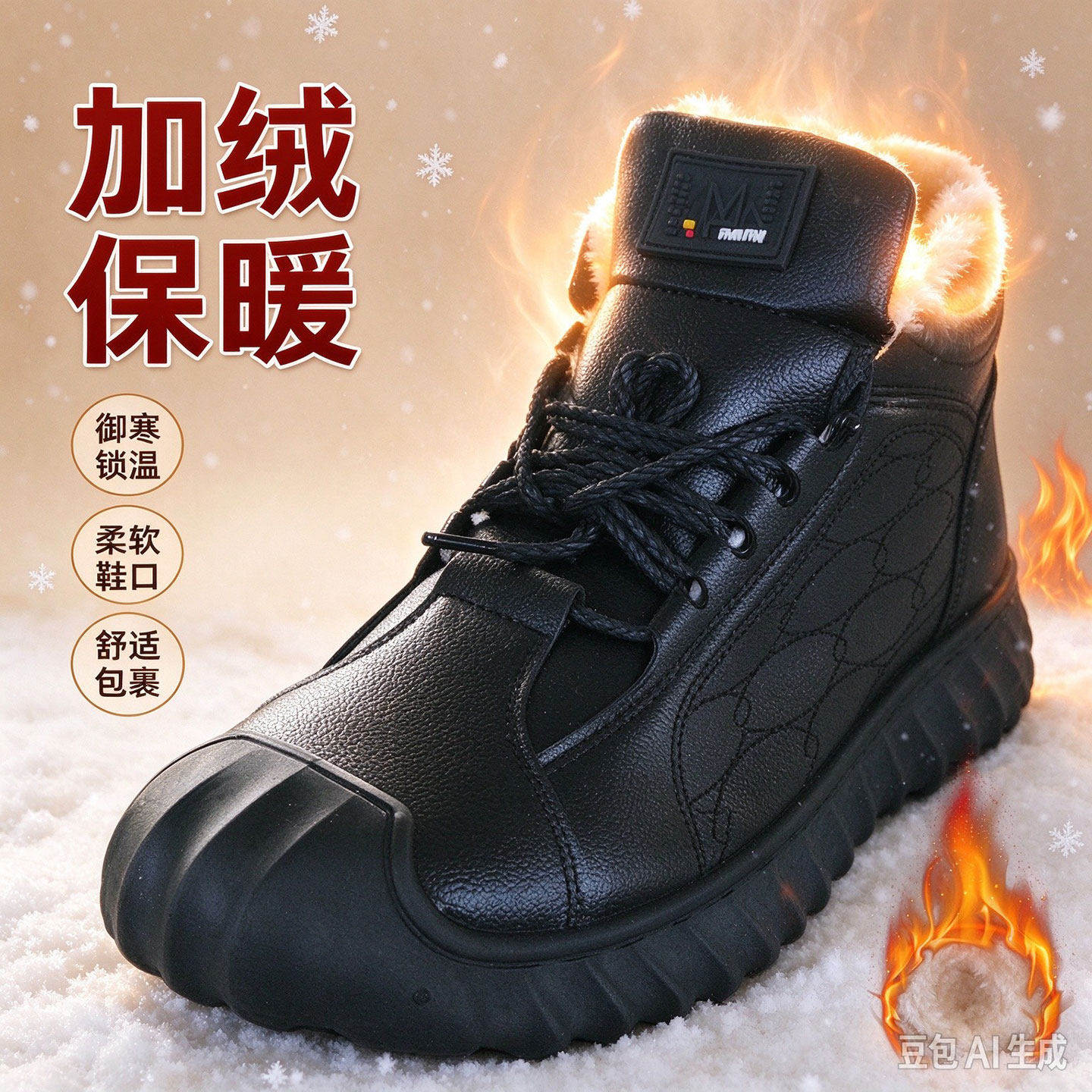 外贸出口俄罗斯雪地靴安楠男鞋增高防水马丁靴冬季保暖男士棉鞋a7