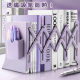 书立架可伸缩带笔筒一体桌面书本收纳层架书架高中生挡板夹书器a3