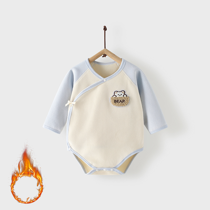 新生儿衣服秋冬季加绒包屁衣