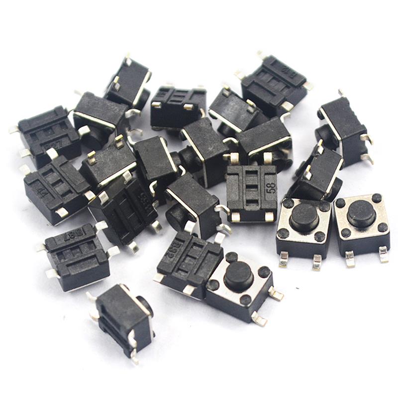 按钮按钮轻触开关4.5*4.5*3.8 8h 4.3 3/6/7/8/10/12 4针插接开关