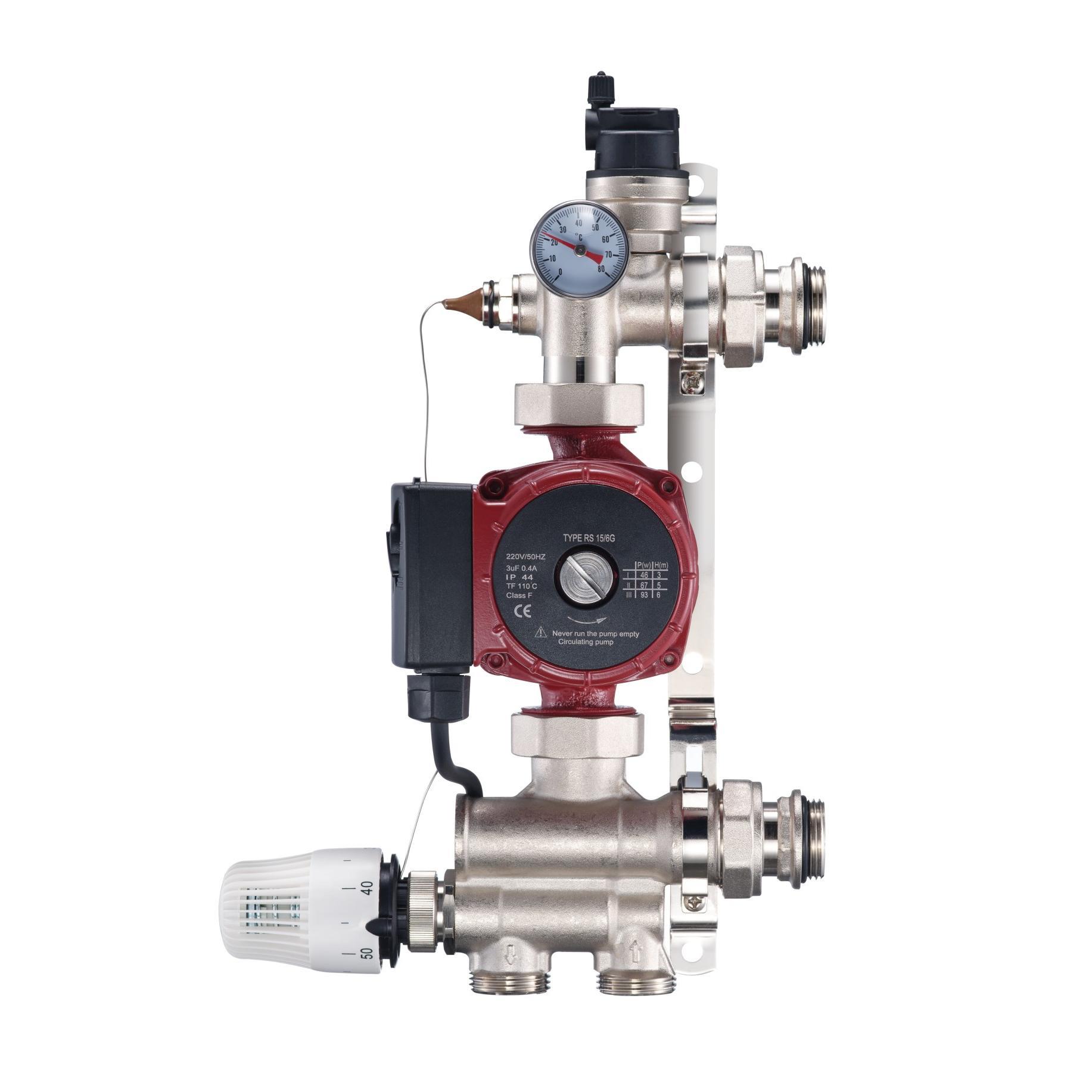 地暖混水中心混水器混水系统家用增压静音电子阀控温水泵组合