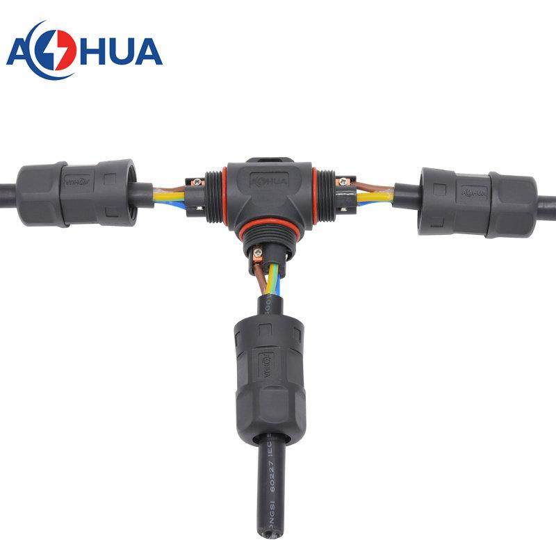 澳华AHUA三通M23防水连接器快速分2防水接头畜牧养殖业防水公母线,3C数码配件,USB多功能数码宝,淘宝优惠券,粉丝福利购,淘宝优惠卷