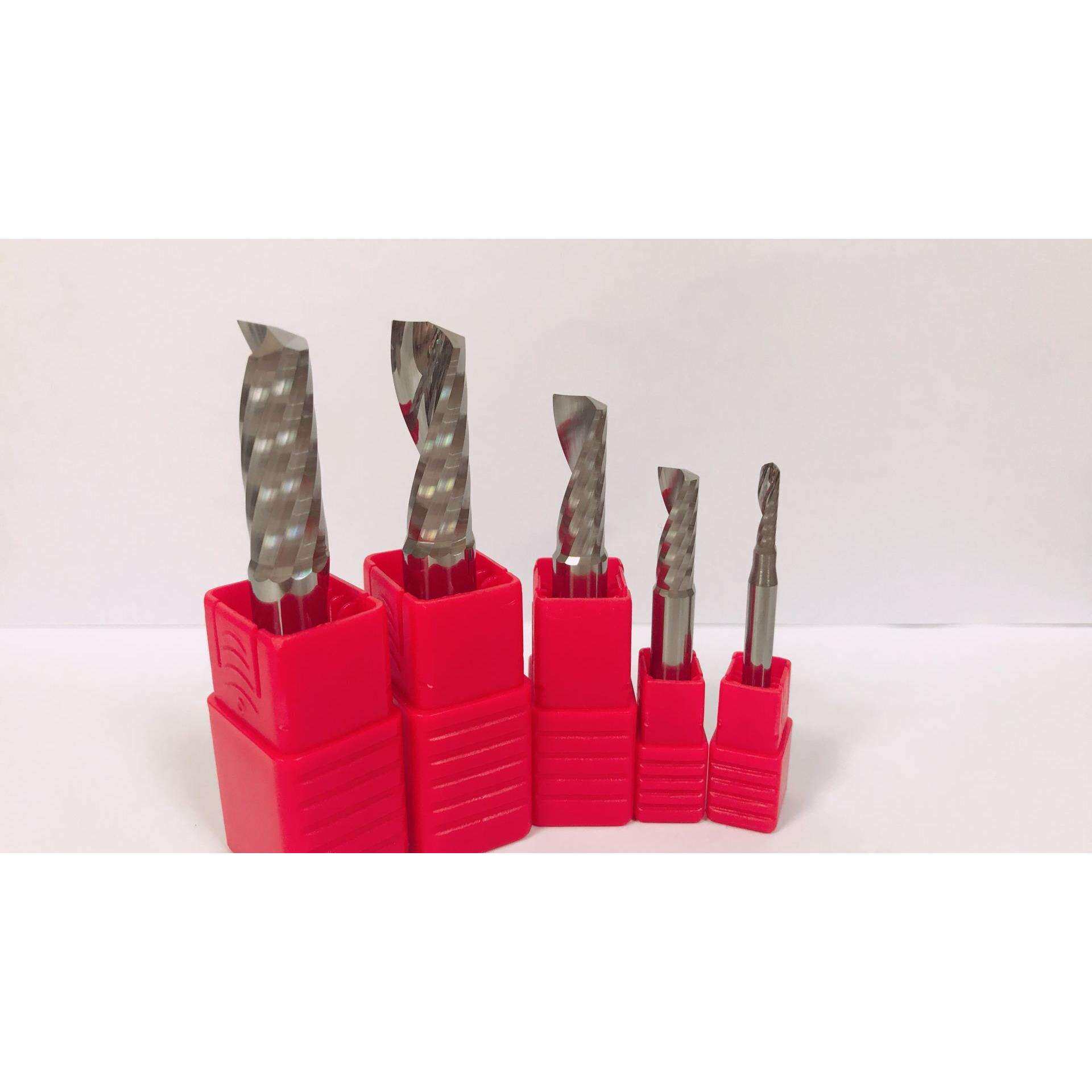 单刃螺旋铣刀实木密度板亚克力pvc切割开粗刀头雕刻机刀具3-12mm