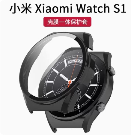 适用小米WatchS1表壳s1pro全包壳膜一体S2保护壳套XIAOMI可带壳充电防摔耐磨钢化膜高清智能运动手表s3硬壳-封面