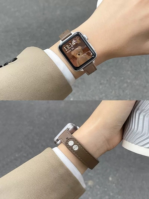 适用苹果iwatch8真皮表带