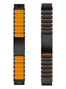 适用佳明飞耐时Garmin Fenix8/Fenix7X/Fenix5X/Fenix6X/Epix Pro/Tactix 8/Enduro磁吸扣纯钛硅胶金属表带26