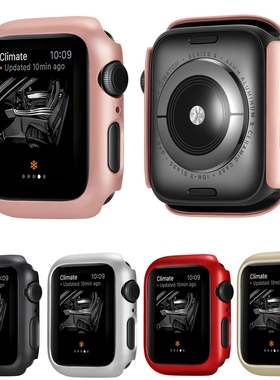 适用apple watch6代/5保护壳iwatch4 3 代保护套SE苹果手表壳超薄防摔硬壳iphone watch6/7/8全包边框40 44mm