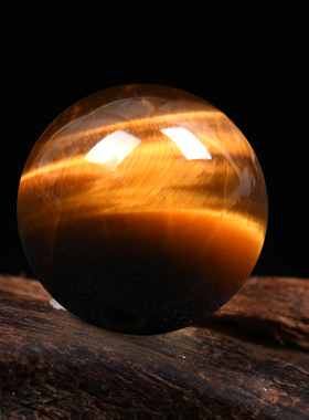 A天然黄虎眼石散珠子虎睛石木变石圆珠diy水晶串珠手链项链