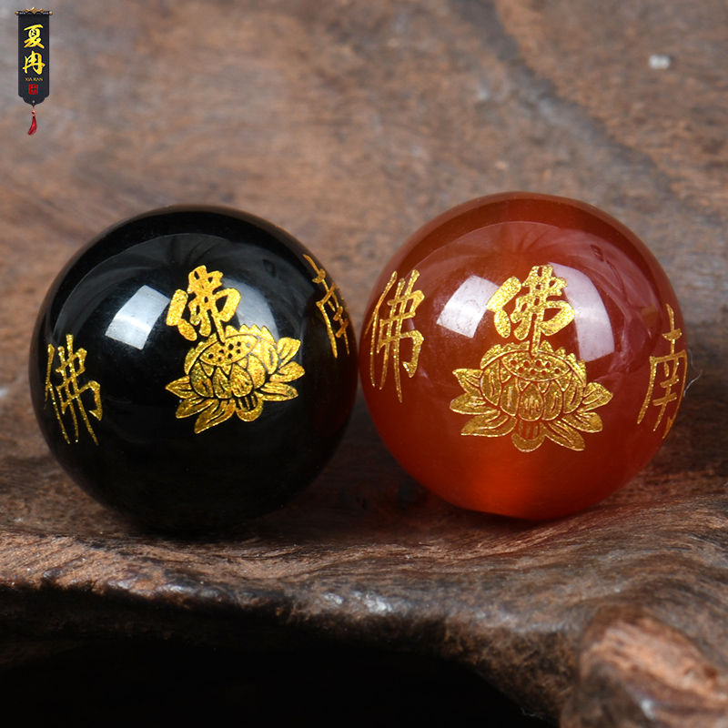 玛瑙刻字串珠手工饰品配件