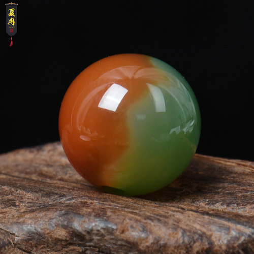 diy孔雀玛瑙水晶手串单颗散珠