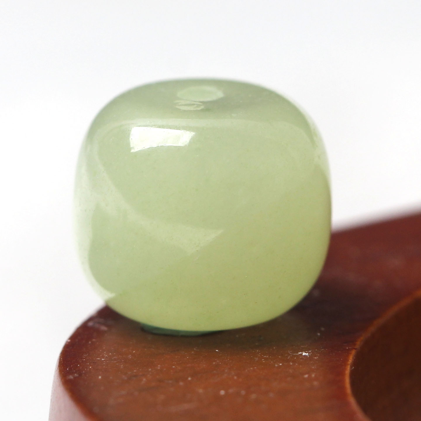 7A和田玉晴水绿色玉髓散珠石英岩半成品手链手串diy手工项链配