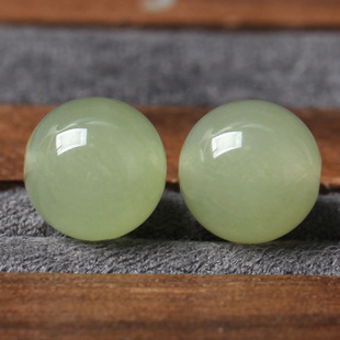 和田玉玉髓白玉圆珠籽料diy散珠冰晴白玉髓羊脂白圆珠女手串手链