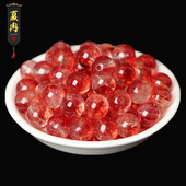 红水晶火凤凰鸩羽幽灵水晶DIY手链老矿玫瑰红胶花单圈手链散珠