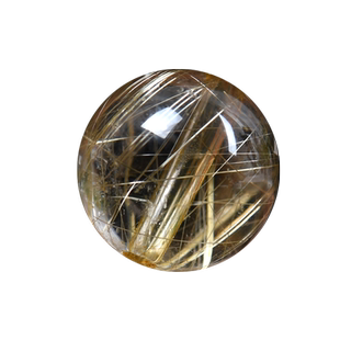 6A级巴西天然金发晶散珠 钛晶圆珠散珠 DIY饰品多宝佛珠水晶手链