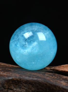 DIY水晶优化仿海蓝宝散珠子半成品饰品配件手工材料海绵晶蓝色珠