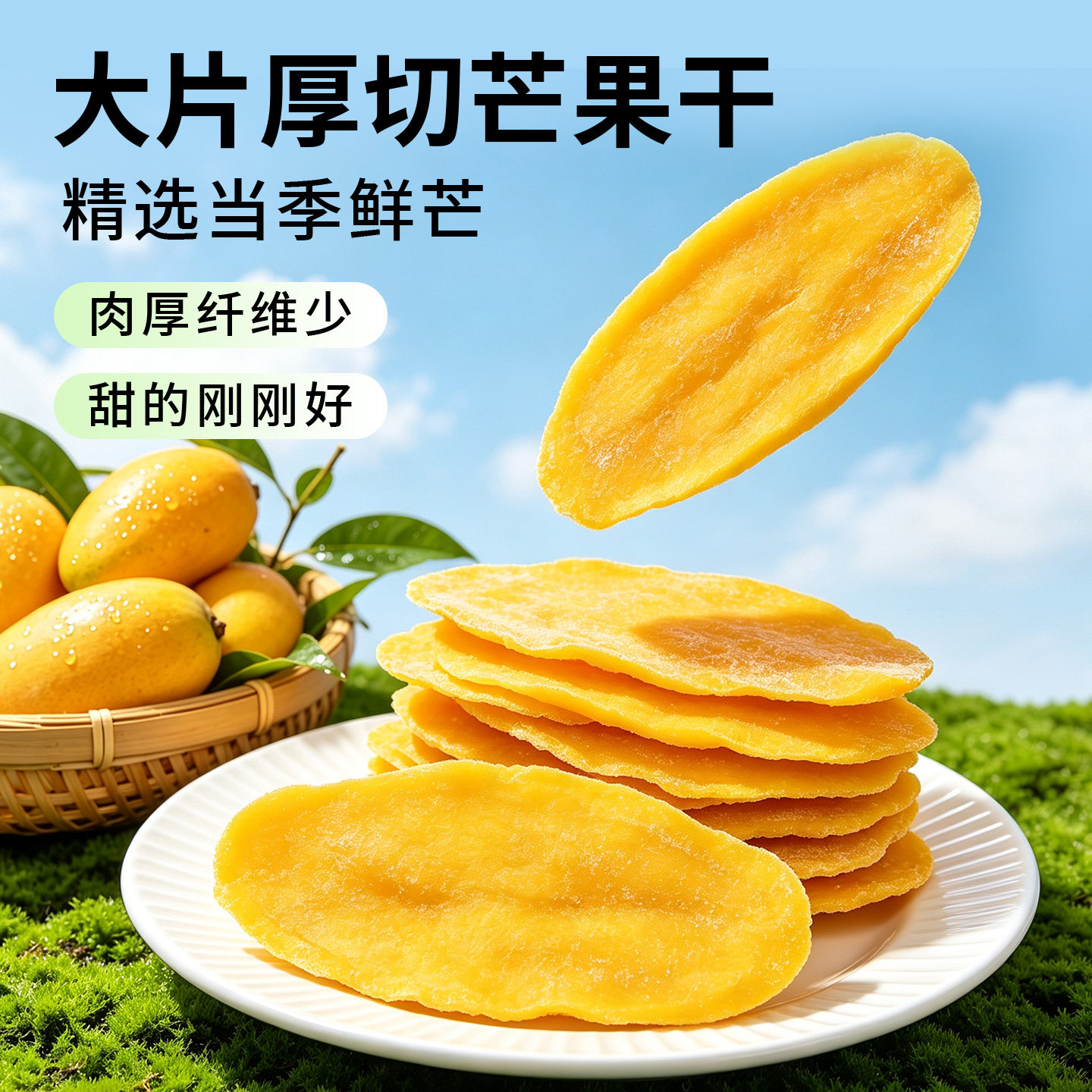 厚切芒果干大片独立小包装水果干蜜饯果脯办公室休闲追剧小吃零食