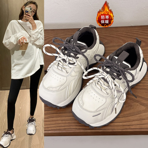 加绒老爹鞋厚底增高休闲运动鞋
