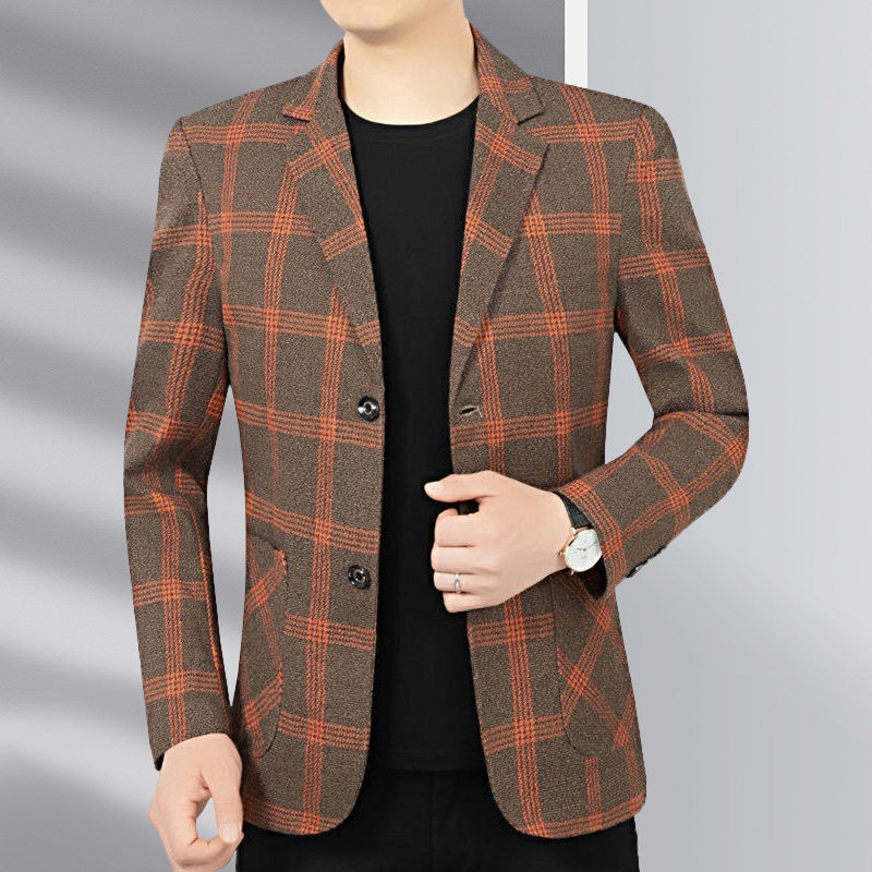 维干臻品男装春秋新款中青年男士西服外套商务休闲便西上衣服西a2