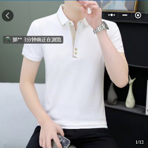 宏嫩男装雪溪男士polo衫潮流韩版翻领短袖t恤休闲帅气潮牌半袖a3