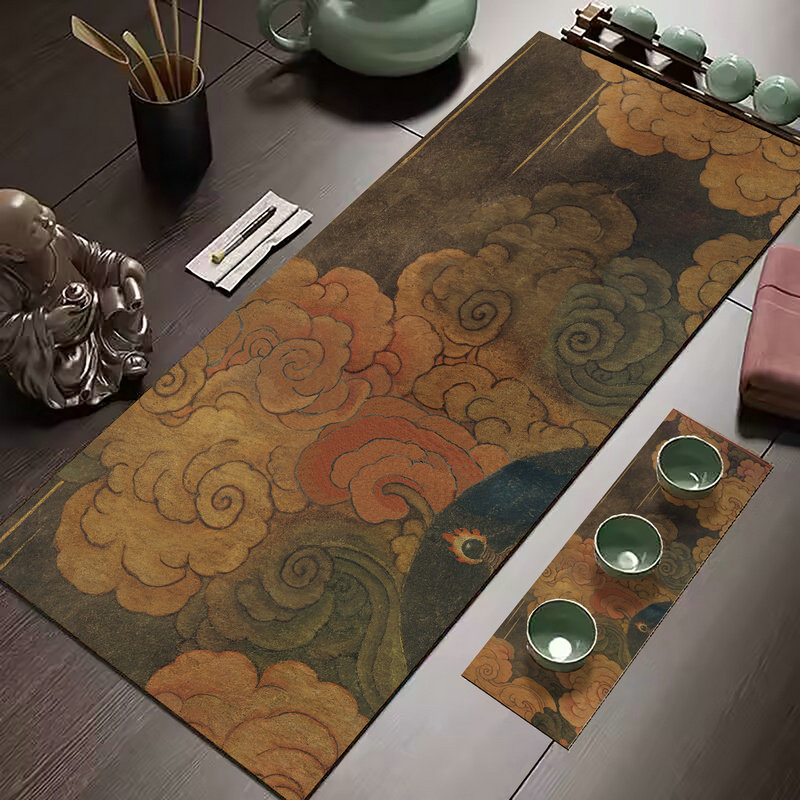 瀚昕品牌新中式茶席垫 矽藻泥沥水垫 吸水垫布35x140cm中式风格