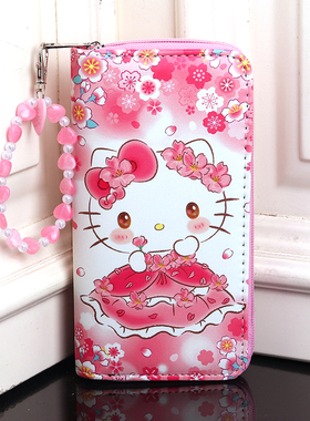 日韩创意凯蒂猫卡通可爱儿童韩版时尚零钱包拉链女童女士钱包