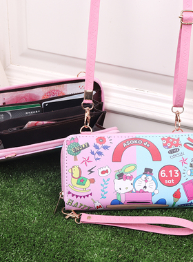 日韩卡通hellokitty猫咪哆啦A梦可爱儿童斜挎包节日礼物女童钱包