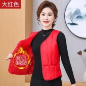 恒玦女装 加绒加厚显瘦马甲女士北极绒保暖外套防寒透气坎肩背a39