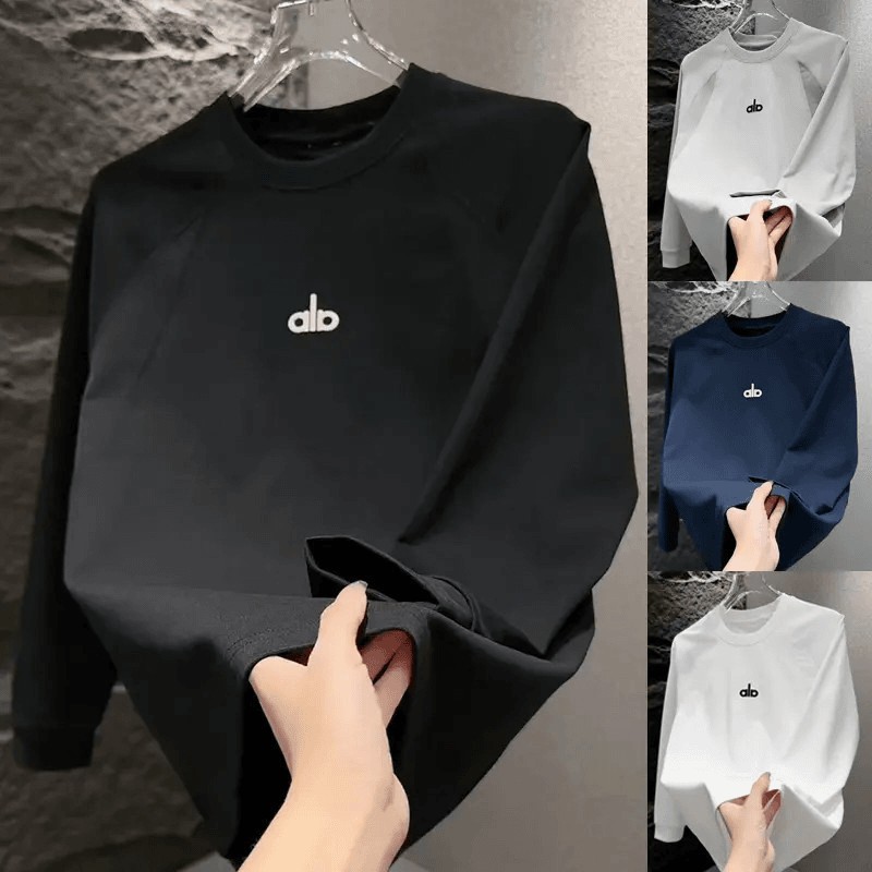 帕梵佑男士长袖T恤西洛精品男装秋冬休闲刺绣卫衣百搭上衣打底a45