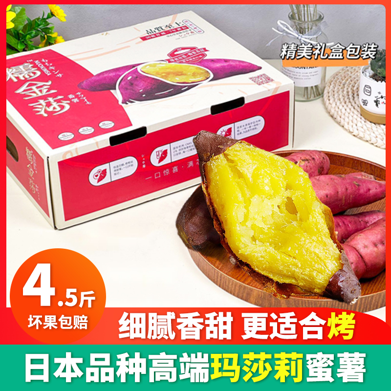 糯金莎玛莎莉红薯礼盒装新鲜黄金蜜薯软糯香甜黄心番薯烤地瓜包邮