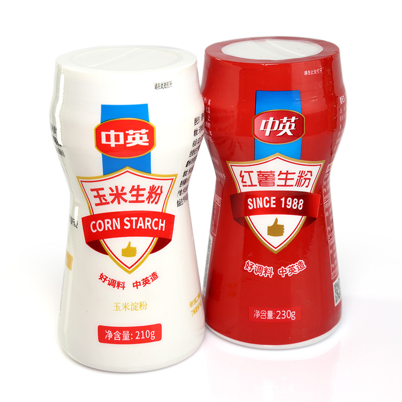 中英玉米淀粉生粉食用淀粉勾芡家用商用烘焙原料嫩肉烹饪勾芡210g
