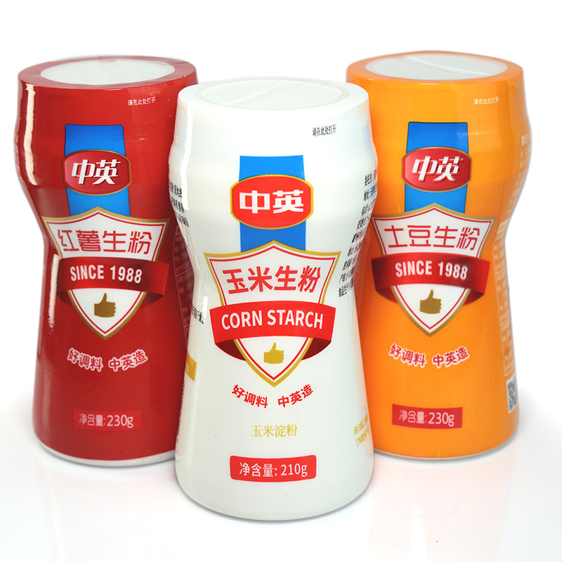 中英玉米淀粉生粉食用淀粉勾芡家用商用烘焙原料嫩肉烹饪勾芡210g