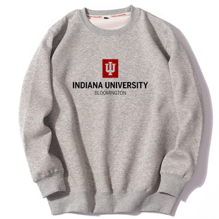 印第安纳大学伯明顿分校卫衣男女装圆领套头加绒和薄款青少年班服