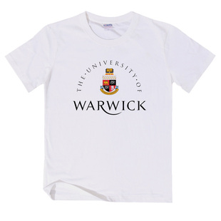 情侣简约打底衫 短袖 英国华威大学校服T恤学院风纯棉夏季 Warwick