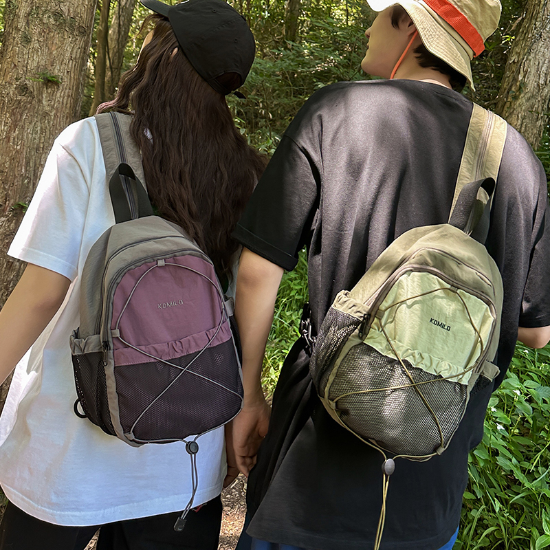 登山包男女轻便双肩包胸包两用户外爬山徒步骑行背包斜跨包小书包