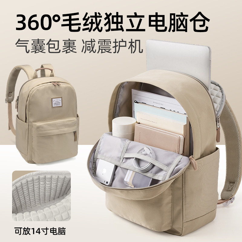 双肩电脑包女上班通勤轻便出行图片
