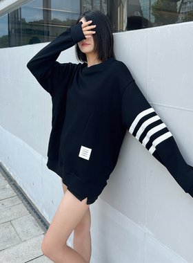 ESSENTIALS2024年秋季爆款tb卫衣女宽松中长款圆领长袖上衣ins潮