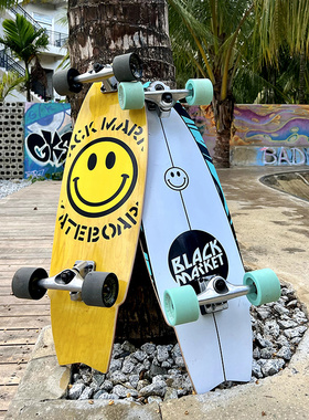 BM笑脸陆冲板免蹬专业成人男女陆地冲浪板初学者新手陆地冲浪滑板