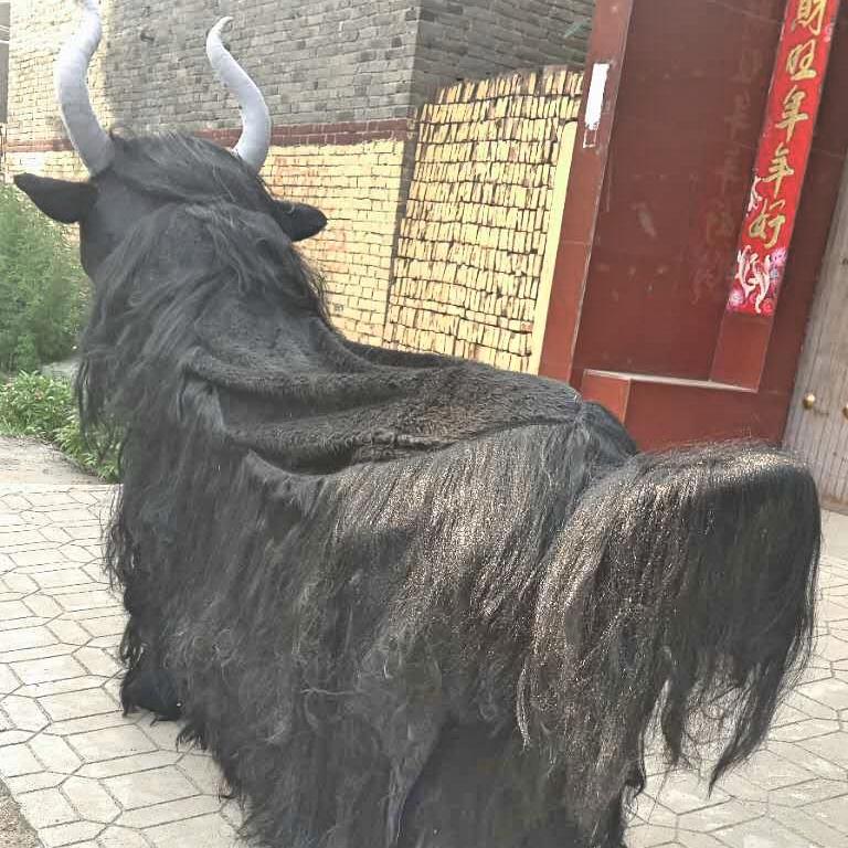 单人双人穿大黑黄牦牛服装演出道具双人舞黄水牛牦牛社火厂家直销