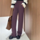 191 月亮裤 高腰显瘦加厚保暖窄版 抽绳直筒裤 休闲阔腿裤 女2025冬款