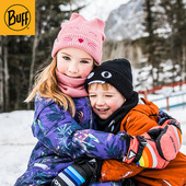 Buff儿童针织瓜皮帽宝宝秋冬款 围脖保暖防风护耳毛线户外滑雪防寒