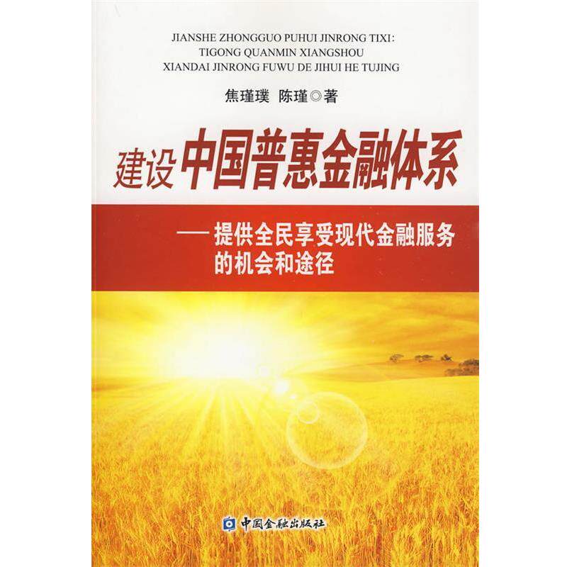 【正版书】 建设中国普惠金融体系---提供全民享受现代金融服务的机会和途径 焦瑾璞,陈瑾 著 中国金融出版社