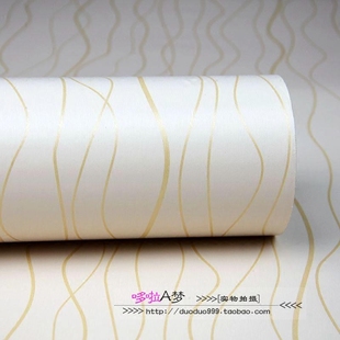 PVC大气现代简约条纹自粘壁纸欧式 包邮 客厅卧室书房背景墙纸10米