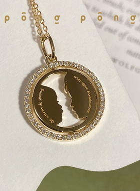 18k金剪影轮廓定制硬币