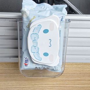 办公桌槽缝湿纸巾收纳架,下挂缝抽纸盒,竖向壁挂湿巾盒