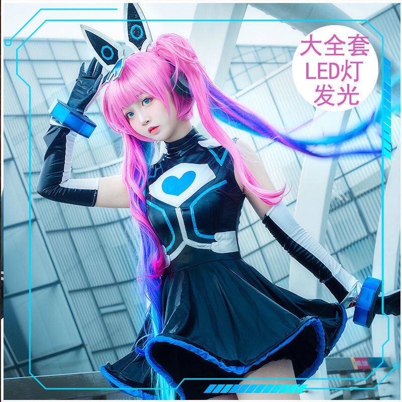 【光大全套】荣耀cos服女安琪拉心灵骇客cosplay衣服连衣裙