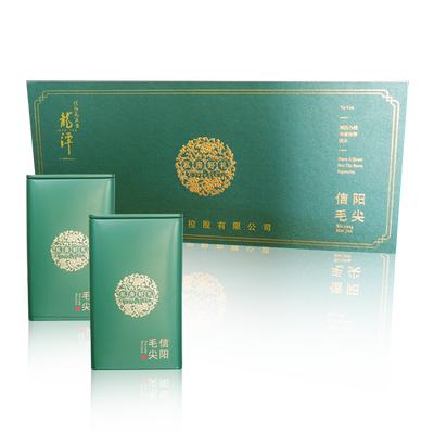 新茶绿茶信阳毛尖龙潭特级嫩芽雨前茶润196g礼盒装炒青绿茶
