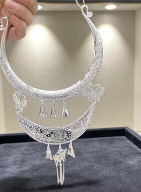 民族舞演出苗银项链项圈