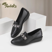 Yarloks 2322607 一脚蹬通勤低跟浅口单鞋 雅乐士英伦风时装 女鞋