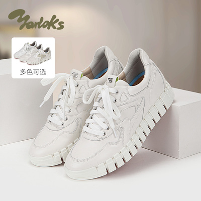 Yarloks/雅乐士女鞋复古潮流时尚厚底板鞋通勤休闲小白鞋 2522311